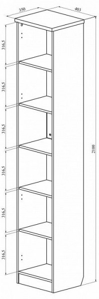 Шкаф для белья Виктория ВИ-07 в Сургуте - surgut.mebel24.online | фото 3