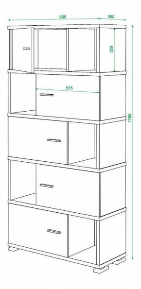 Шкаф комбинированный Домино СБ-30/5 в Сургуте - surgut.mebel24.online | фото 2