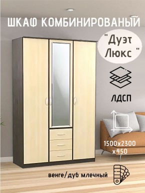 Шкаф комбинированный Дуэт Люкс с зеркалом в Сургуте - surgut.mebel24.online | фото 3