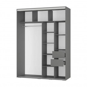 Шкаф-купе Крафт-6 1.6 м ШКК-06 (графит) в Сургуте - surgut.mebel24.online | фото 2