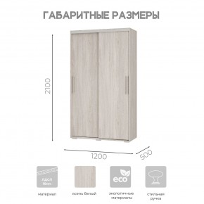 Шкаф-купе ШКК-11 (ясень белый) в Сургуте - surgut.mebel24.online | фото 7