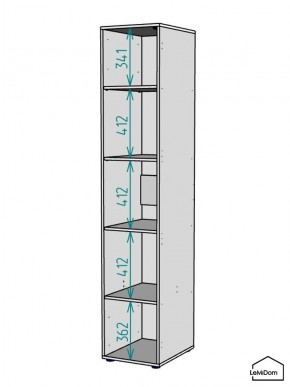 Шкаф Linnea MHR-1-2 2050х400х510 (Белый-М 11.1.2) в Сургуте - surgut.mebel24.online | фото 3