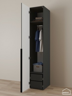 Шкаф Linnea MHR-1-3 2050х400х510 (Графит-М 11.1.25) в Сургуте - surgut.mebel24.online | фото 5