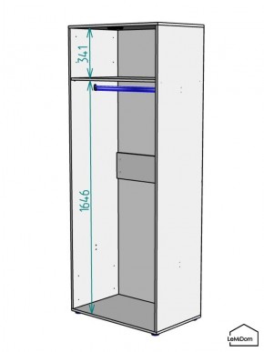 Шкаф Linnea MHR-2PO 2050х800х510 (Белый-М 11.1.2) в Сургуте - surgut.mebel24.online | фото 3