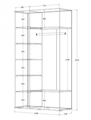 Шкаф Норден 1200 (Белый текстурный) в Сургуте - surgut.mebel24.online | фото 3