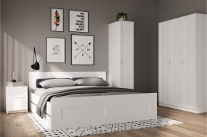 Шкаф ПЕГАС однодверный с рамочным фасадом, цвет белый в Сургуте - surgut.mebel24.online | фото 4