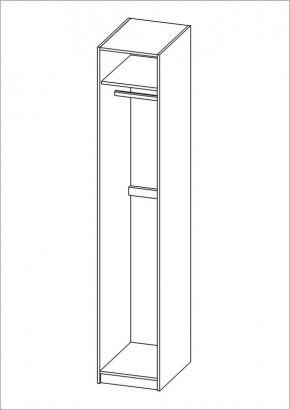 Шкаф ПЕГАС однодверный, цвет Дуб Венге в Сургуте - surgut.mebel24.online | фото 3
