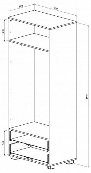 Шкаф платяной ДримСтар ДС-60К в Сургуте - surgut.mebel24.online | фото 3