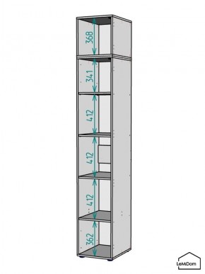 Шкаф с антресолью Linnea MHR-1A-2 2450х400х510 (Белый-М 11.1.1) в Сургуте - surgut.mebel24.online | фото 3