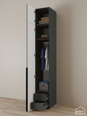 Шкаф с антресолью Linnea MHR-1A-3 2450х400х510 (Графит-М 11.1.25) в Сургуте - surgut.mebel24.online | фото 5