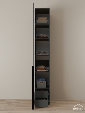 Шкаф с антресолью Linnea MHR-1A-4 2450х400х510 (Графит-М 11.1.25) в Сургуте - surgut.mebel24.online | фото 4