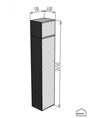 Шкаф с антресолью Linnea MHR-1POA-3 2450х400х510 (Белый-М 11.1.2) в Сургуте - surgut.mebel24.online | фото 2
