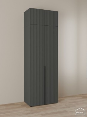 Шкаф с антресолью Linnea MHR-2A-3 2450х800х510 (Графит-М 11.1.25) в Сургуте - surgut.mebel24.online | фото