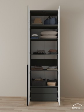 Шкаф с антресолью Linnea MHR-2A-3 2450х800х510 (Графит-М 11.1.25) в Сургуте - surgut.mebel24.online | фото 5