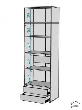 Шкаф с антресолью Linnea MHR-2A-4 2450х800х510 (Белый-М 11.1.2) в Сургуте - surgut.mebel24.online | фото 3