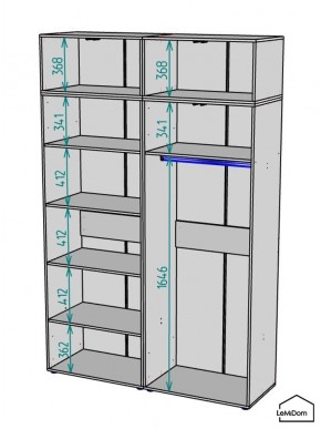 Шкаф с антресолью Linnea MHR-4A-1 2450х1600х510 (Белый-М 11.1.2) в Сургуте - surgut.mebel24.online | фото 3