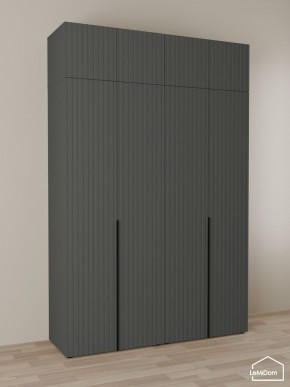 Шкаф с антресолью Linnea MHR-4A-1 2450х1600х510 (Графит-М 11.1.25) в Сургуте - surgut.mebel24.online | фото