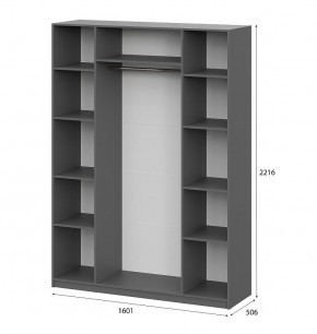 Шкаф ШК-5 (1600) Графит серый в Сургуте - surgut.mebel24.online | фото 5