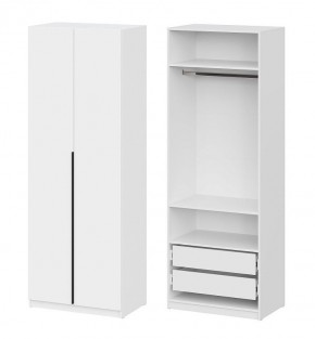 Шкаф ШК-5 + 2 полки + ящики (800) Белый текстурный в Сургуте - surgut.mebel24.online | фото