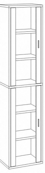 Шкаф-витрина Домино СУ(ш1в2)+2ФС в Сургуте - surgut.mebel24.online | фото 2