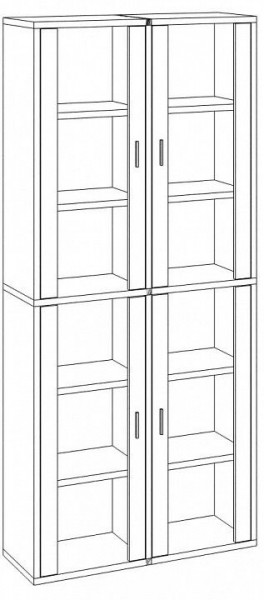 Шкаф-витрина Домино СУ(ш2в2)+4ФС в Сургуте - surgut.mebel24.online | фото 2