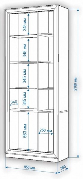 Шкаф-витрина Нобиле ШВтВ-ФСД-БЯН в Сургуте - surgut.mebel24.online | фото 3