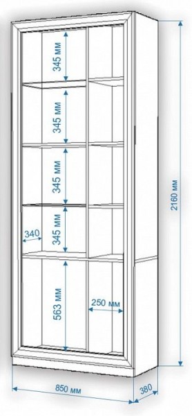 Шкаф-витрина Нобиле ШВтВ-ФСД-ФГК в Сургуте - surgut.mebel24.online | фото 3