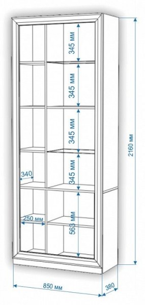 Шкаф-витрина Нобиле ШВтВ-ФСД-ФГК в Сургуте - surgut.mebel24.online | фото 3