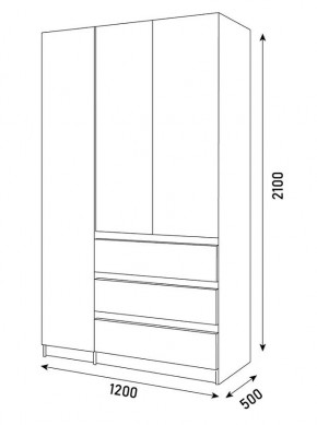 Спальный гарнитур Парус (Белый/Вотан) 1400 (Вариант-2) в Сургуте - surgut.mebel24.online | фото 12