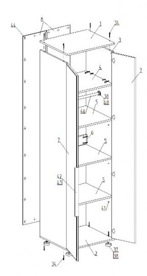 Спальный гарнитур "Лео" (модульный) в Сургуте - surgut.mebel24.online | фото 11