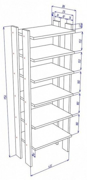 Стеллаж для обуви Cross СТЕЛ1 в Сургуте - surgut.mebel24.online | фото 3