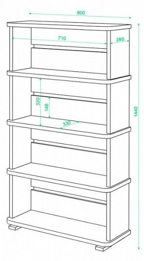 Стеллаж Домино СБ-25/4 в Сургуте - surgut.mebel24.online | фото 3