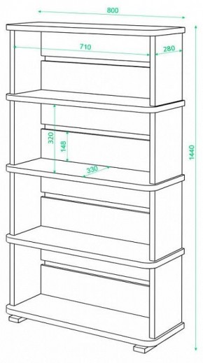 Стеллаж Домино СБ-25/4 в Сургуте - surgut.mebel24.online | фото 2