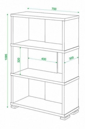 Стеллаж книжный Домино нельсон СБ-10_3 в Сургуте - surgut.mebel24.online | фото 3