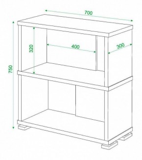 Стеллаж книжный Домино СБ-10_2 в Сургуте - surgut.mebel24.online | фото 3