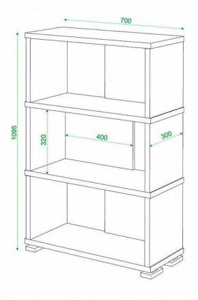 Стеллаж книжный Домино СБ-10_3 в Сургуте - surgut.mebel24.online | фото 3