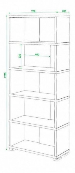 Стеллаж книжный Домино СБ-10_5 в Сургуте - surgut.mebel24.online | фото 3