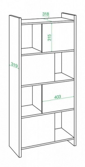 Стеллаж комбинированный Домино Лайт СТЛ-3В в Сургуте - surgut.mebel24.online | фото 2