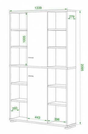 Стеллаж комбинированный Домино ПУ-40-2 в Сургуте - surgut.mebel24.online | фото 2