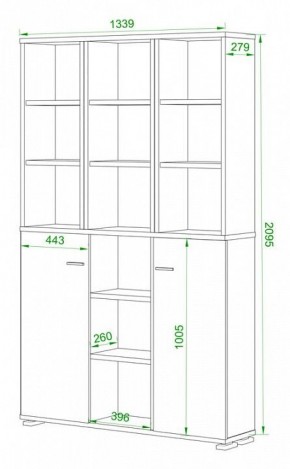 Стеллаж комбинированный Домино ПУ-40-6 в Сургуте - surgut.mebel24.online | фото 2