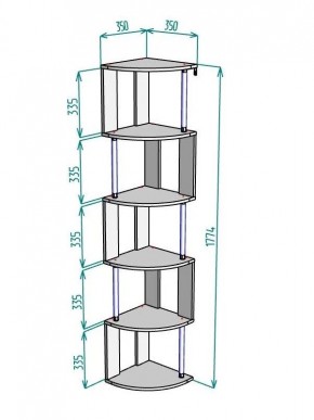 Стеллаж Maria S113-MA (Леда) в Сургуте - surgut.mebel24.online | фото 2