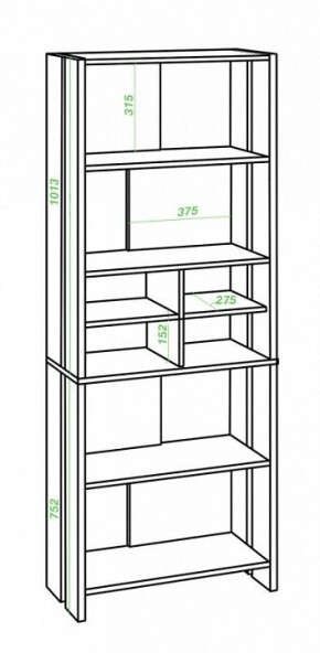 Стеллаж Нельсон Lite СТЛ-ОВХ БЕ в Сургуте - surgut.mebel24.online | фото 2