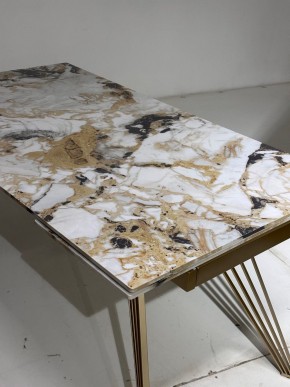 Стол ACERRA NEW 160 GLOSS GRAND JADE SOLID CERAMIC/ каркас цвета шампань, ®DISAUR в Сургуте - surgut.mebel24.online | фото 5