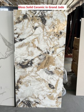 Стол ACERRA NEW 160 GLOSS GRAND JADE SOLID CERAMIC/ каркас цвета шампань, ®DISAUR в Сургуте - surgut.mebel24.online | фото 6
