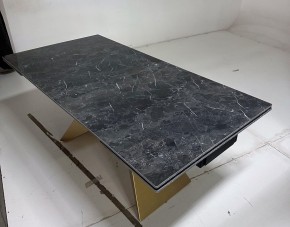 Стол ALES 180 BLACK GRAVE SOLID CERAMIC, керамика / бронзовый, ®DISAUR в Сургуте - surgut.mebel24.online | фото 5