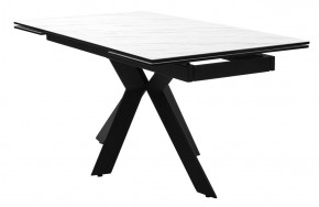 Стол BELLUNO 160 MARBLES KL-99 Белый мрамор матовый, итальянская керамика/ черный каркас, ®DISAUR в Сургуте - surgut.mebel24.online | фото 2