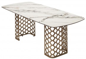 Стол CHIAVARI 220 KL-188 Контрастный мрамор матовый, итальянская керамика / Шампань, ®DISAUR в Сургуте - surgut.mebel24.online | фото 7