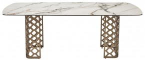 Стол CHIAVARI 220 KL-188 Контрастный мрамор матовый, итальянская керамика / Шампань, ®DISAUR в Сургуте - surgut.mebel24.online | фото 8