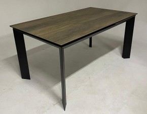 Стол CREMONA 140 KL-61 под дерево, итальянская керамика/ черный каркас, ®DISAUR в Сургуте - surgut.mebel24.online | фото 2