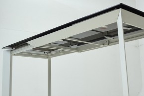 Стол CREMONA 180 KL-188 Контрастный мрамор матовый, итальянская керамика/ белый каркас, ®DISAUR в Сургуте - surgut.mebel24.online | фото 8
